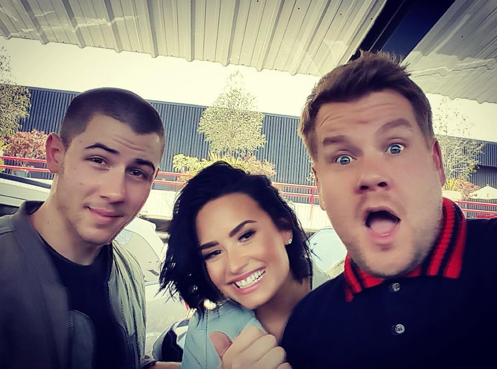 Nick Jonas, Demi Lovato, James Corden