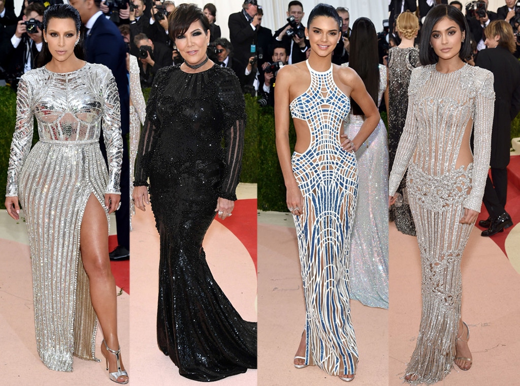 Kim Kardashian, Kris Jenner, Kendall Jenner, Kylie Jenner MET Gala 2016, Arrivals