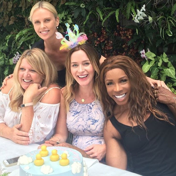 Emily Blunt, Charlize Theron, Baby Shower