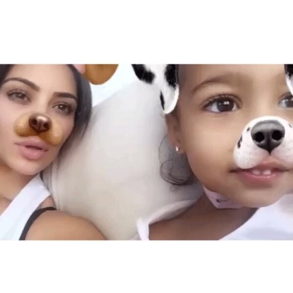 Kim Kardashian, North West, Snapchat