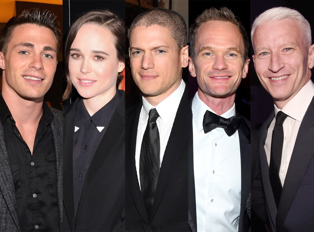 Colton Haynes, Wentworth Miller, Neil Patrick Harris, Anderson Cooper, Ellen Page