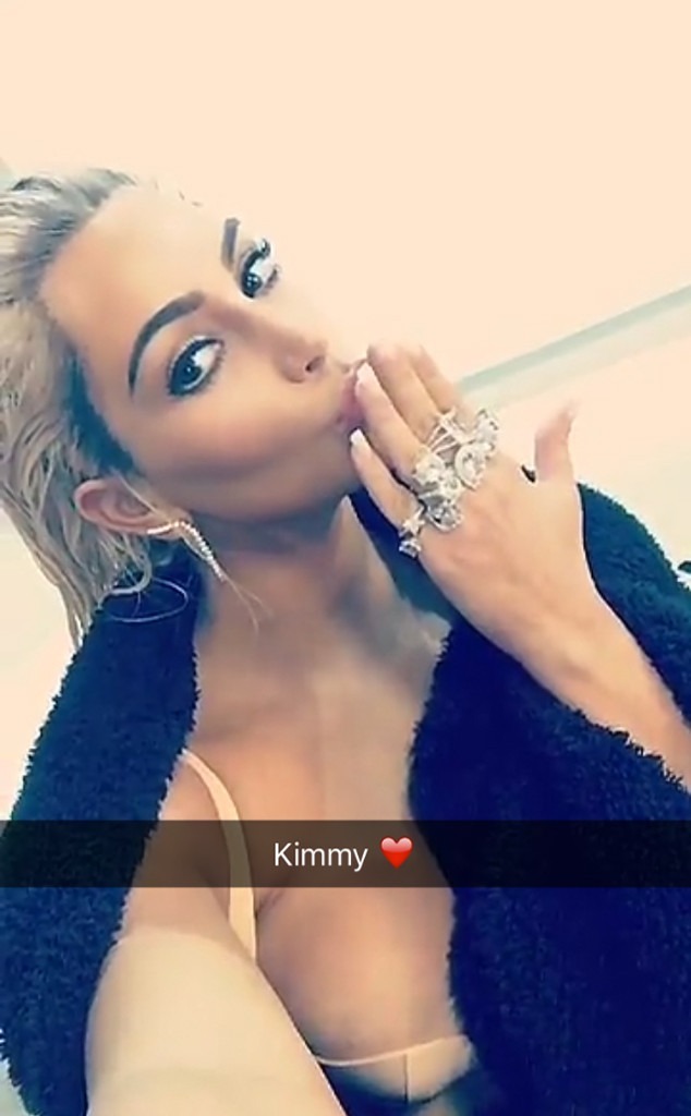 Kim Kardashian, Blonde, Snapchat