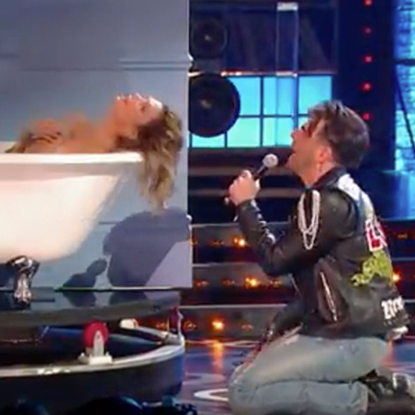 Zachary Quinto & Naked Cindy Crawford Recreate George Michael Hit - E