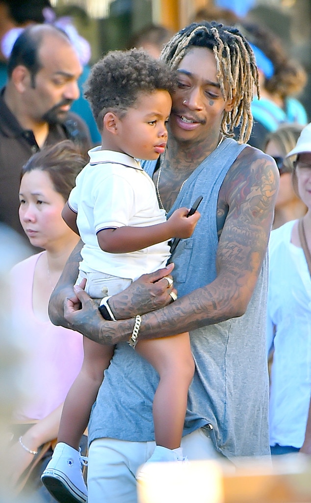 Amber Rose, Wiz Khalifa & Sebastian from Stars Celebrate Father's Day