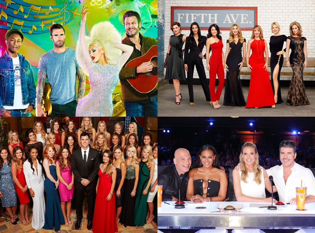 TV Awards, The Voice, Real Housewives of New York, America's Got Talent, The Bachelor
