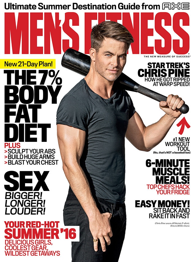 Chris Pine, Mens Fitness July / August 2016 Cover