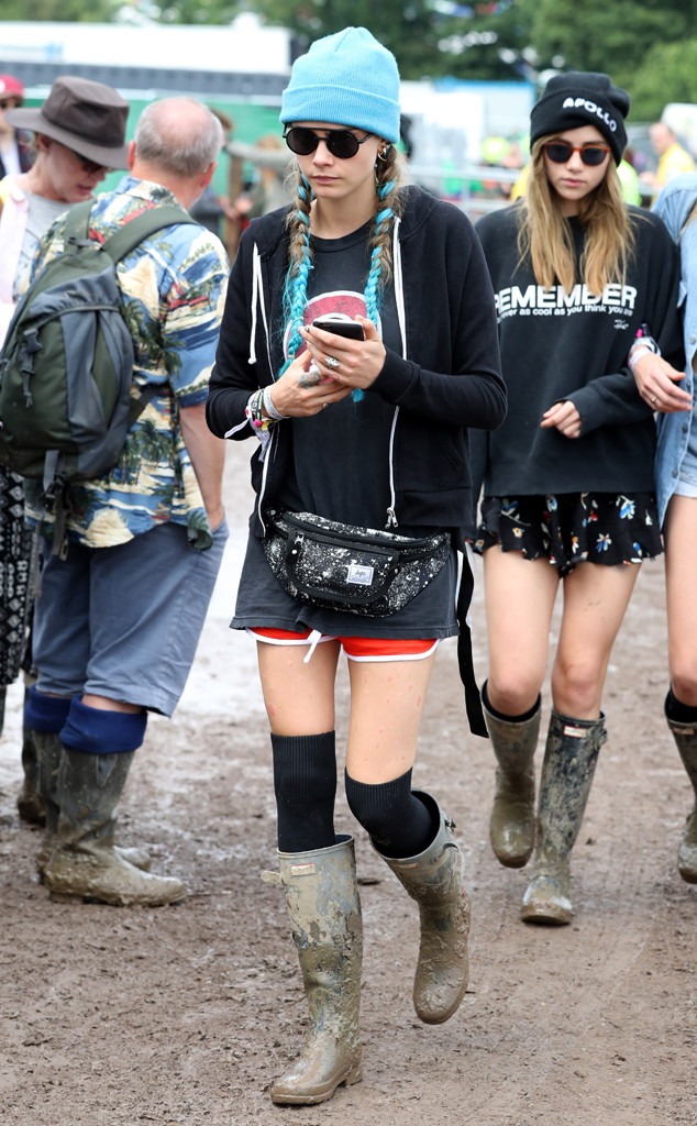 A History Of Celebrities In Rain Boots At Glastonbury E News