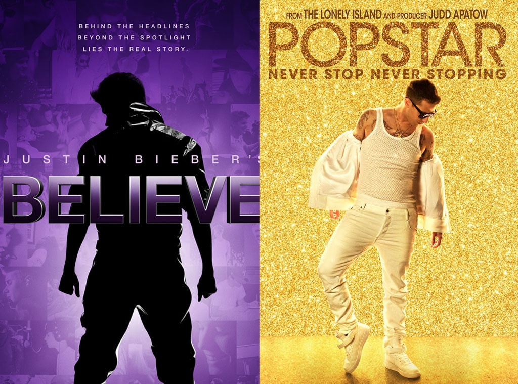 Popstar: Never Stop Never Stopping, Justin Bieber's Believe, Movie Posters