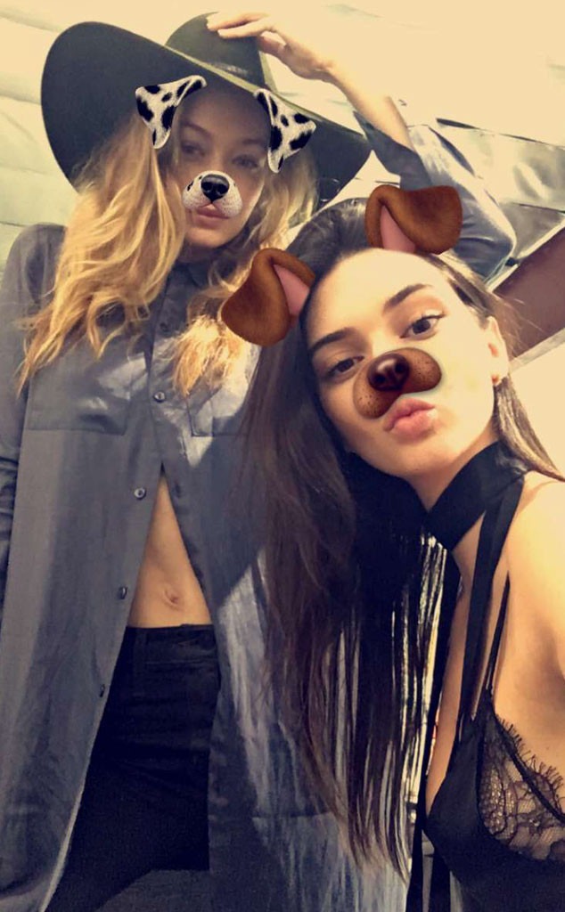 Kendall Jenner, Gigi Hadid, Snapchat