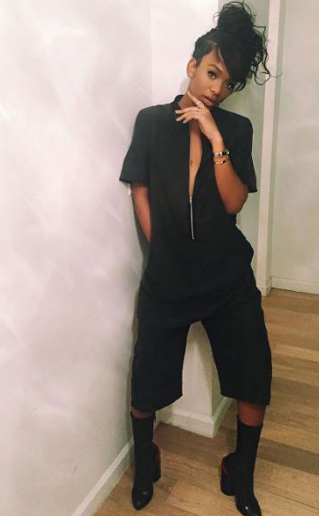 Little Black Onesie from Elisa Johnson's Most Stylish Instagrams | E! News