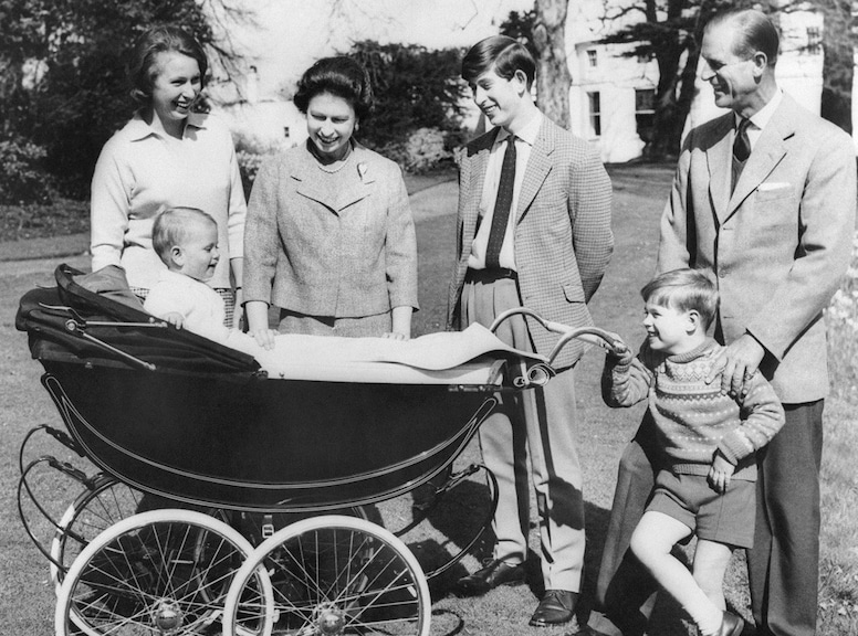 Queen Elizabeth, Prince Philip, Prince Charles, Princess Anne, Prince Andrew, Prince Edward