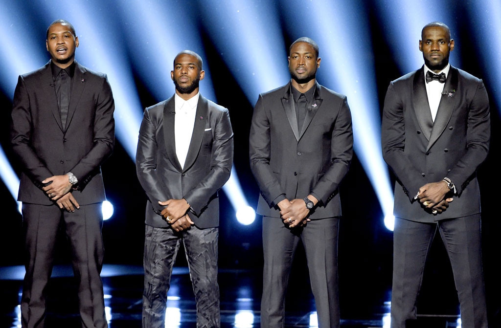 Carmelo Anthony, Chris Paul, Dwyane Wade, LeBron James, 2016 ESPY Awards, Show