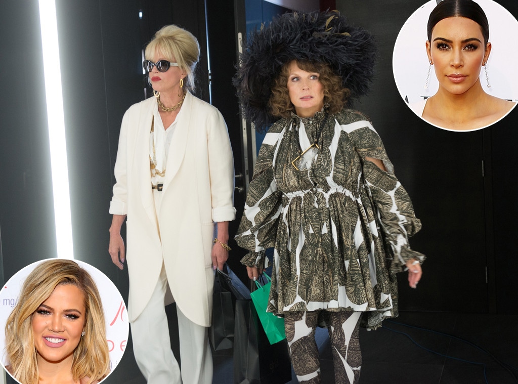 Absolutely Fabulous: The Movie, Joanna Lumley, Jennifer Saunders, Kim Kardashian, Khloe Kardashian