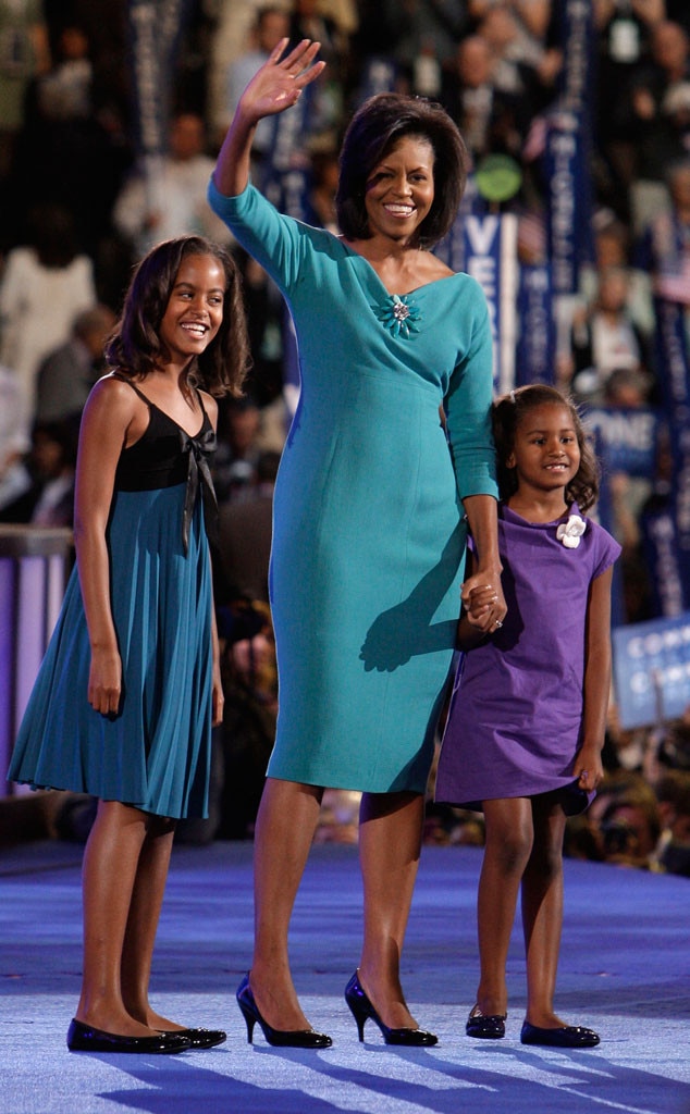 Michelle obama in a blue clearance dress