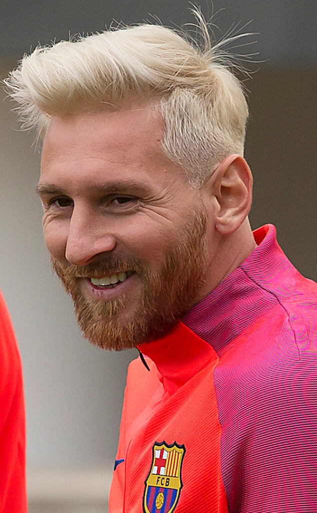 Lionel Messi Just Went Platinum Blond and the Internet Can't Deal - E!  Online