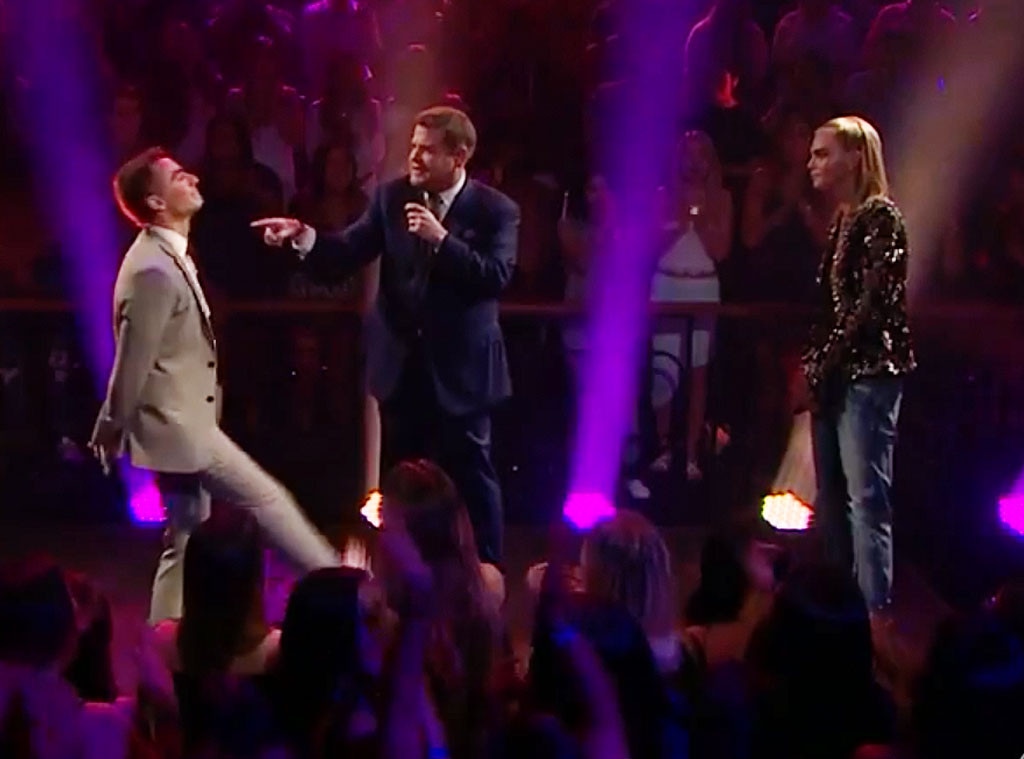 Cara Delevingne, James Corden, Dave Franco, Drop the Mic