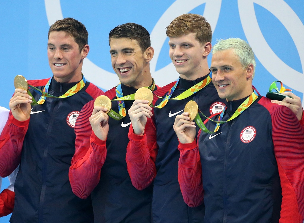 Conor Dwyer, Francis Haas, Ryan Lochte, Michael Phelps 