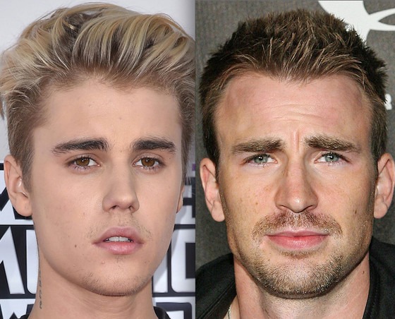 Justin Bieber, Chris Evans