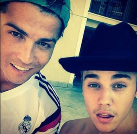 Justin Bieber, Cristiano Ronaldo