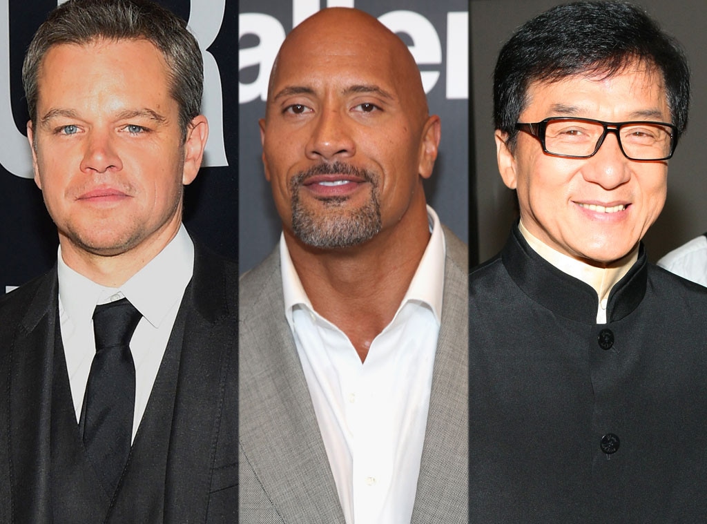 Matt Damon, Dwayne Johnson, Jackie Chan