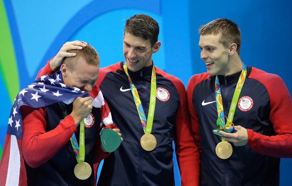 Caeleb Dressel, Michael Phelps, Ryan Held, 2016 Summer Olympics, Crying, 4 x100