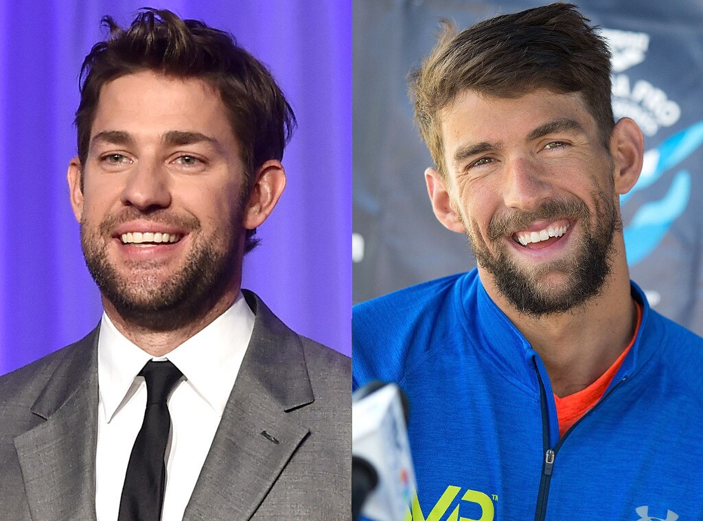 John Krasinski & Michael Phelps from Olympians and Their Celebrity Look ...