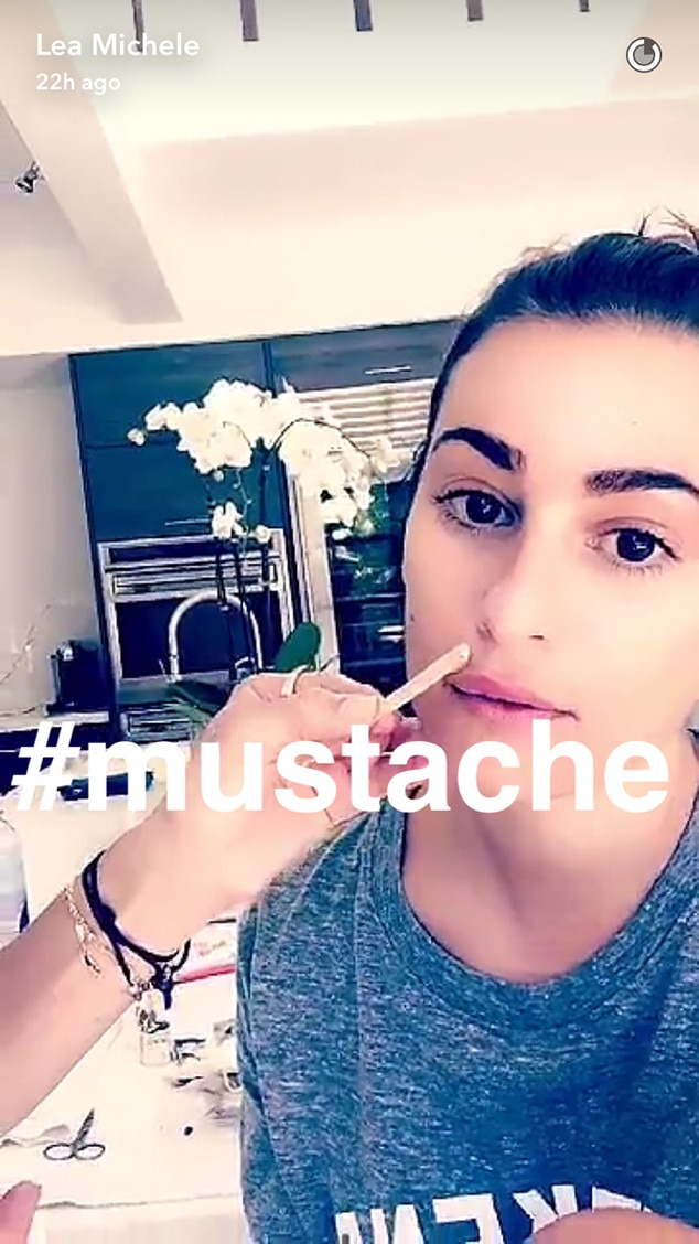 Lea Michele Says Goodbye to Her Mustache