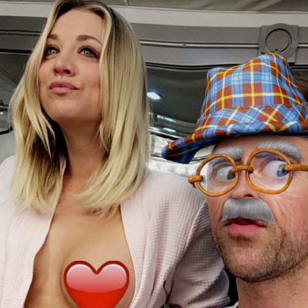 Kaley Cuoco Flashes Her Bare Breast on Snapchat