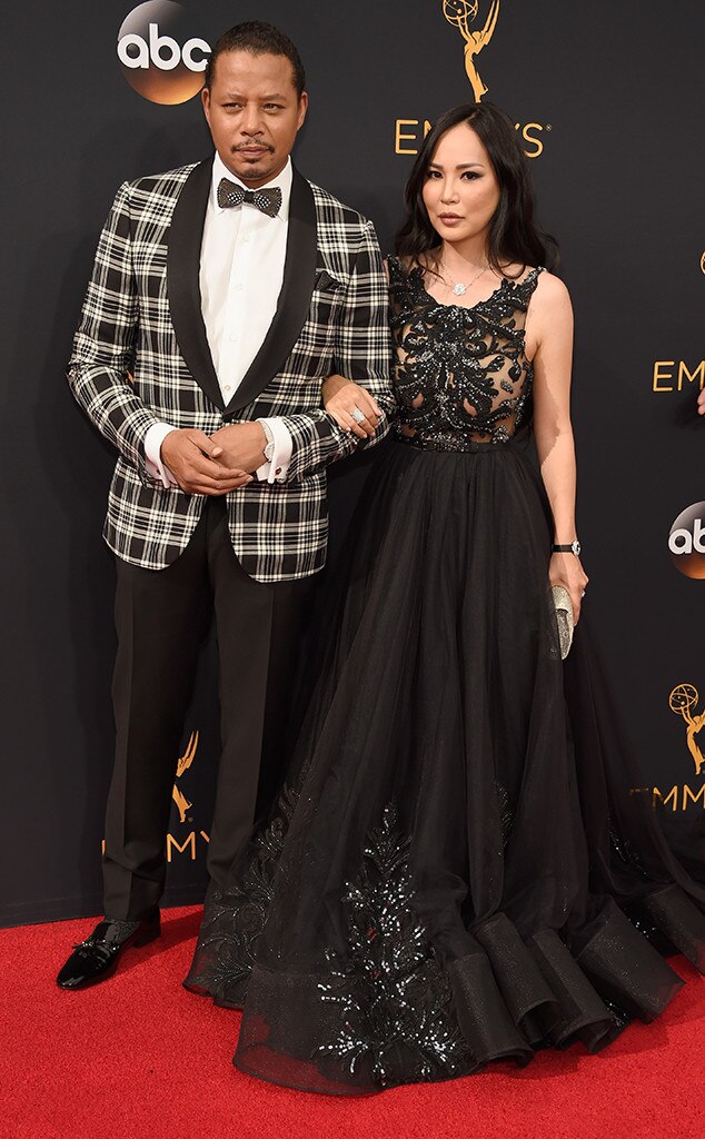 Terrence Howard &amp; Mira Pak from 2016 Emmys: Red Carpet Couples | E! News