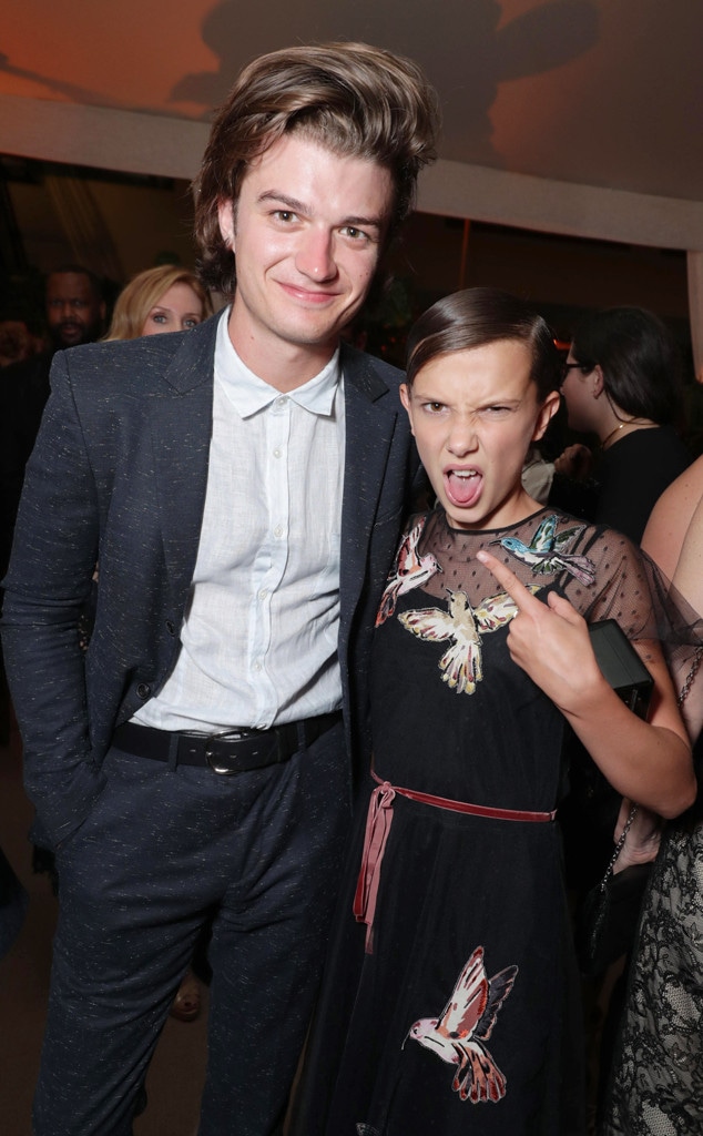 Joe Keery, Millie Bobby Brown, 2016 Emmy After Party Pics 