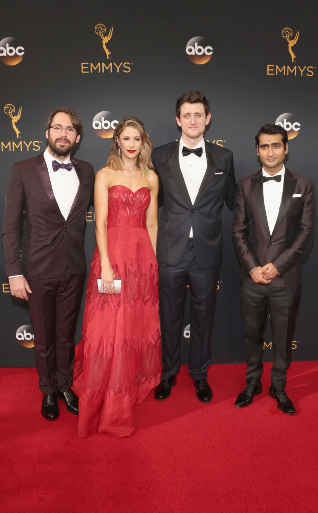 Martin Starr, Amanda Crew, Zach Woods, Kumail Nanjiani, 2016 Emmy Awards, Arrivals