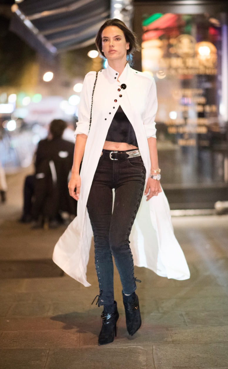 ESC: PFW Celeb Street Style, Alessandra Ambrosio