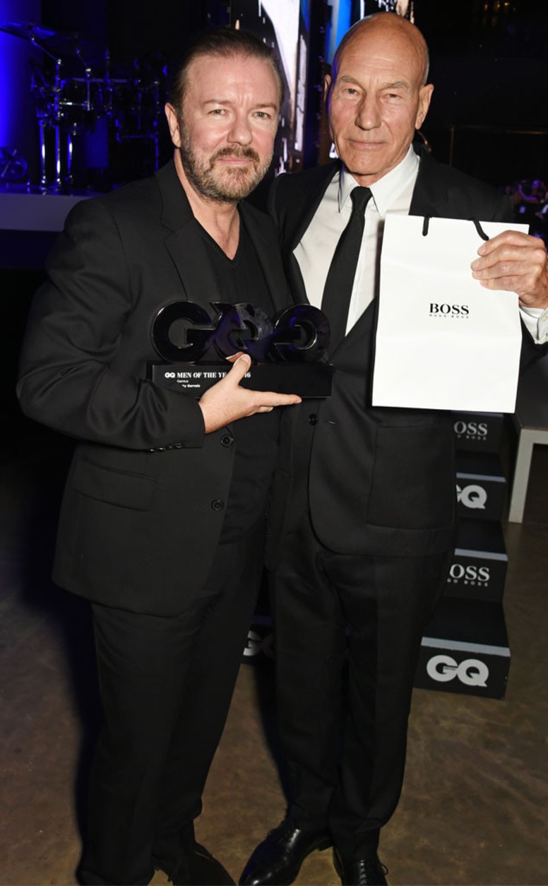 Ricky Gervais, Patrick Stewart, GQ Men of the Year Awards, Winner