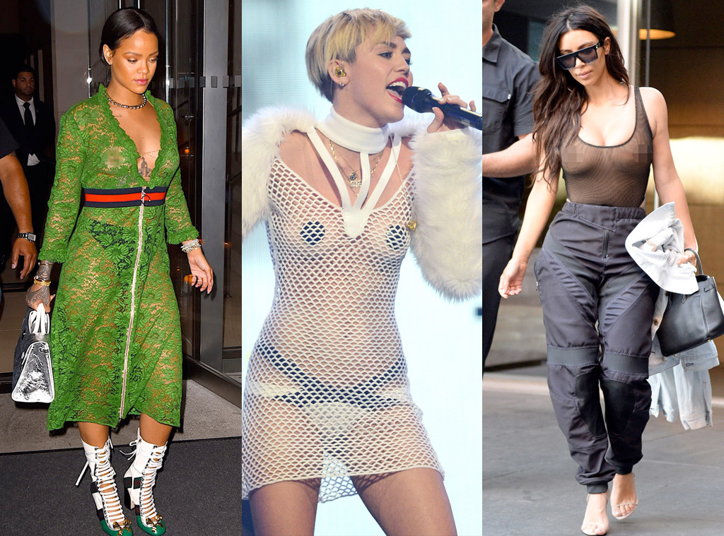 Is Sheer the New Black? 11 Times Braless Celebs Bared It All