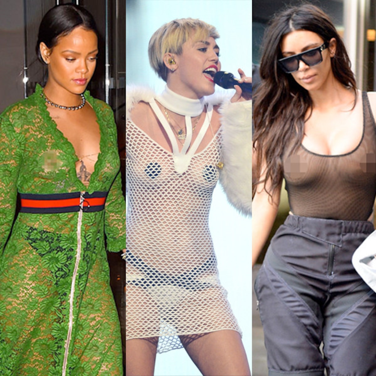 Is Sheer the New Black? 11 Times Braless Celebs Bared It All
