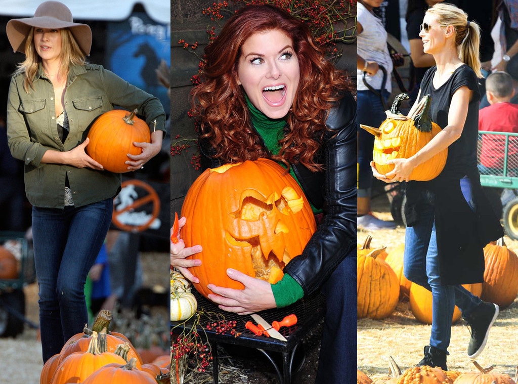 Debra Messing, Ali Larter, Heidi Klum, Halloween, Pumpkin Patch