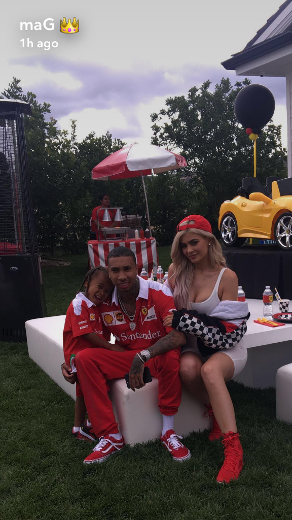 Kylie Jenner, Tyga, King Cairo, Ferrari Birthday Party, Snapchat