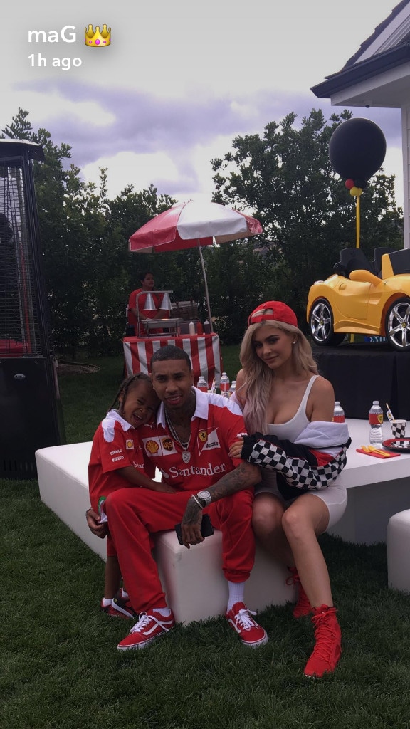Kylie Jenner, Tyga, King Cairo, Ferrari Birthday Party, Snapchat