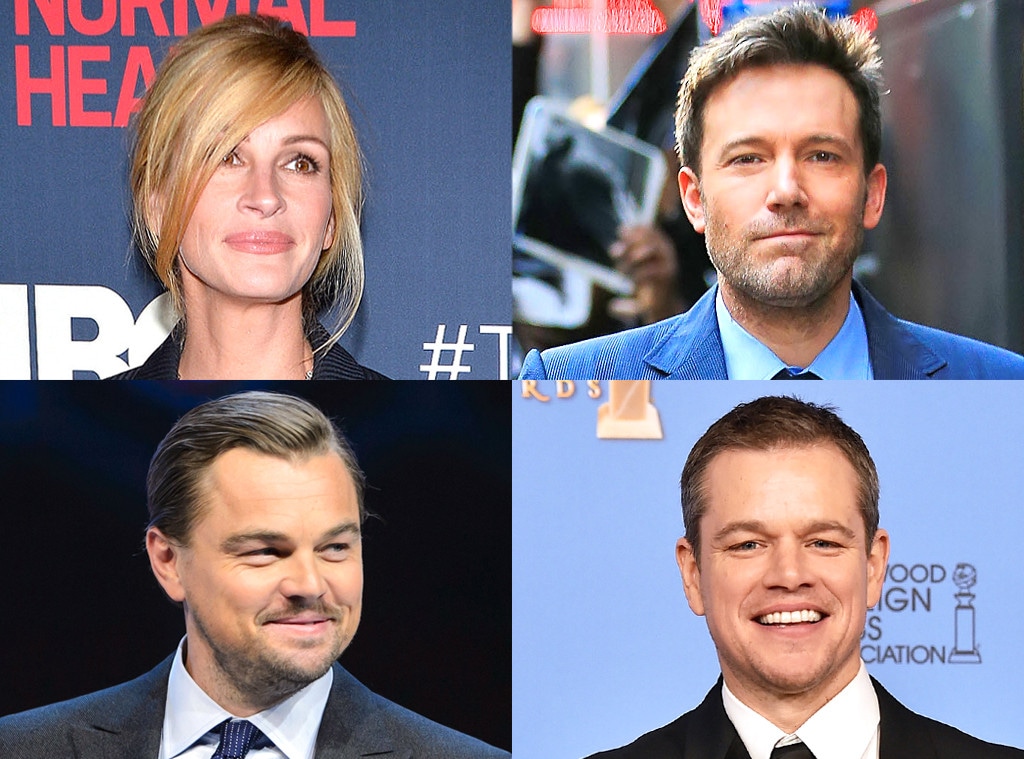 Matt Damon, Ben Affleck, Leonardo DiCaprio, Julia Roberts