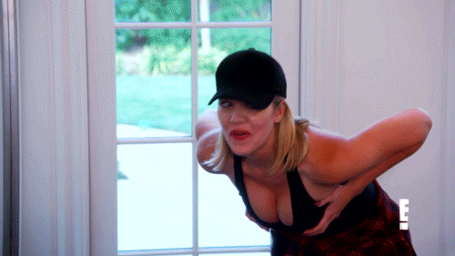 Khloe Wouldn't Stop Playing With Her Boobs on KUWTK: GIF Proof!