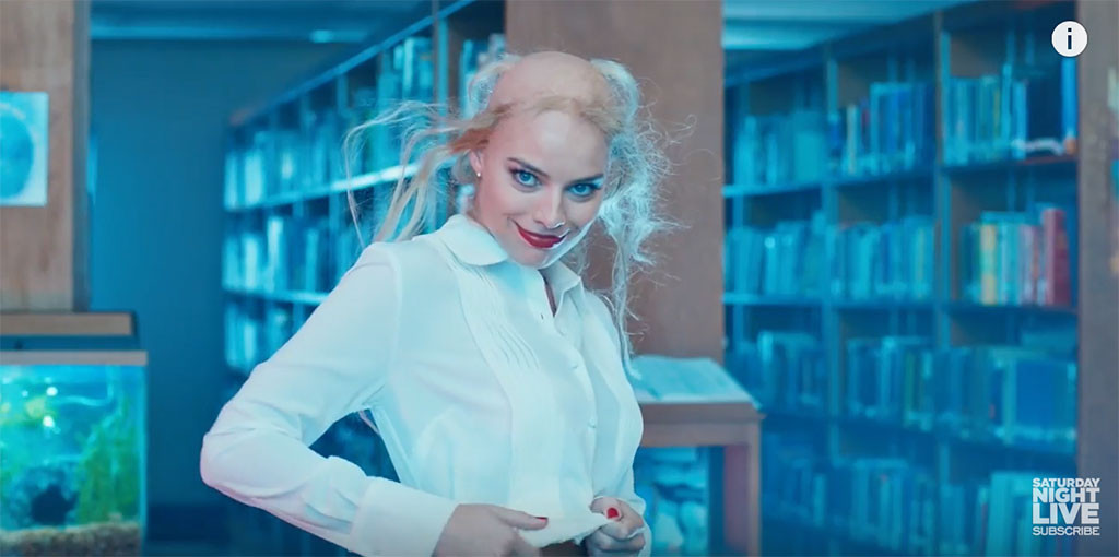 Margot Robbie Pokes Fun At The Sexy Librarian Stereotype On Snl