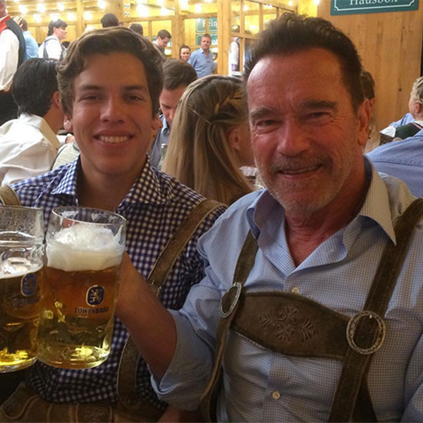 Arnold Schwarzenegger Celebrates Son Josephs Birthday At Oktoberfest E Online Uk