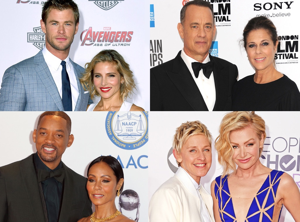Chris Hemsworth, Elsa Pataky, Tom Hanks, Rita Wilson, Will Smith, Jada Pinkett Smith, Ellen DeGeneres, Portia De Rossi
