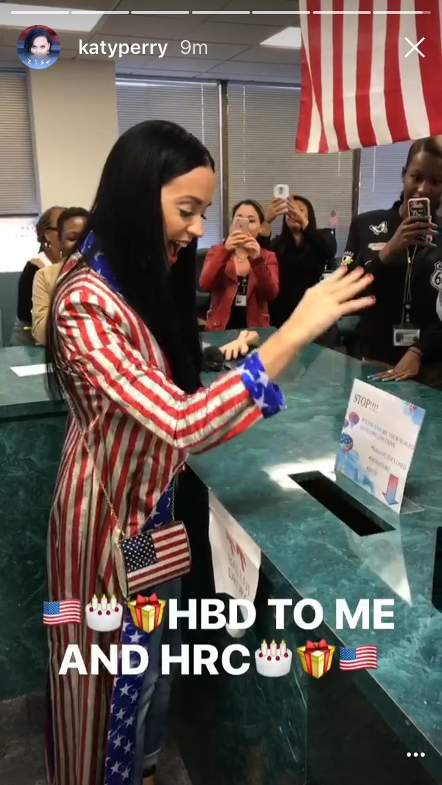 Katy Perry, Instagram Story, Voting