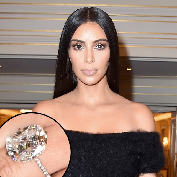 Kim Kardashian's Engagement Ring From Kanye West; New Pictures | Kim  kardashian engagement ring, Celebrity engagement rings, Kim kardashian  wedding ring