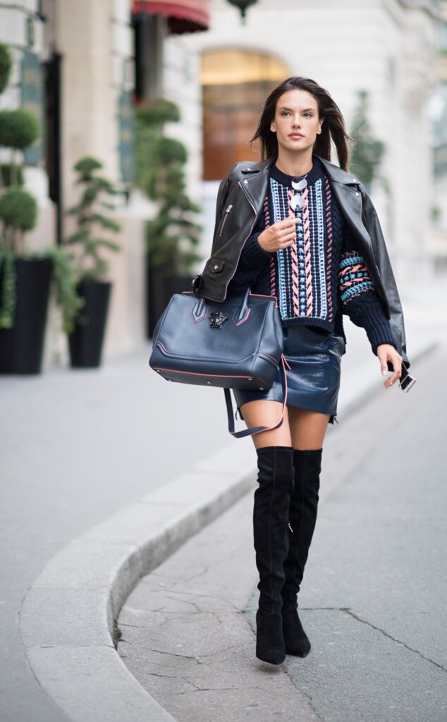 Alessandra Ambrosio from Best Celeb Street Style From Paris Spring 2017 ...