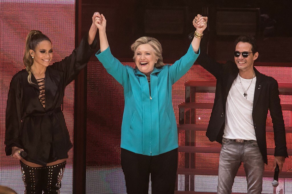 Jennifer Lopez, Hillary Clinton, Marc Anthony