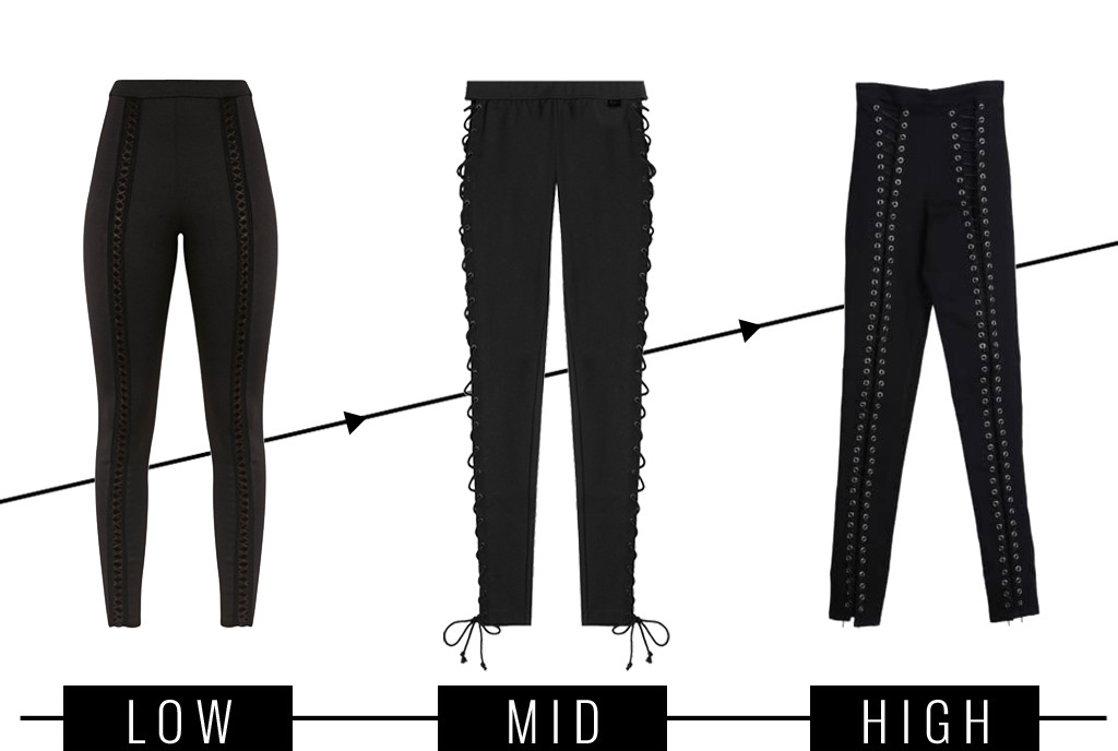 How Miranda Kerr Wears Leather Saint Laurent Wedges With Leggings
