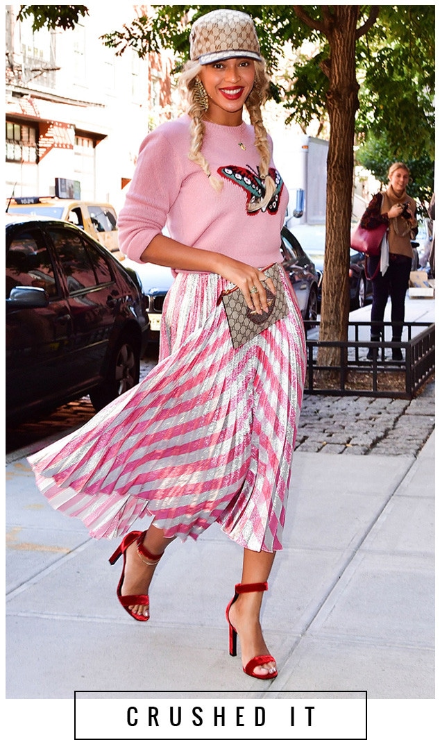 Pink skirt red shoes Clearance