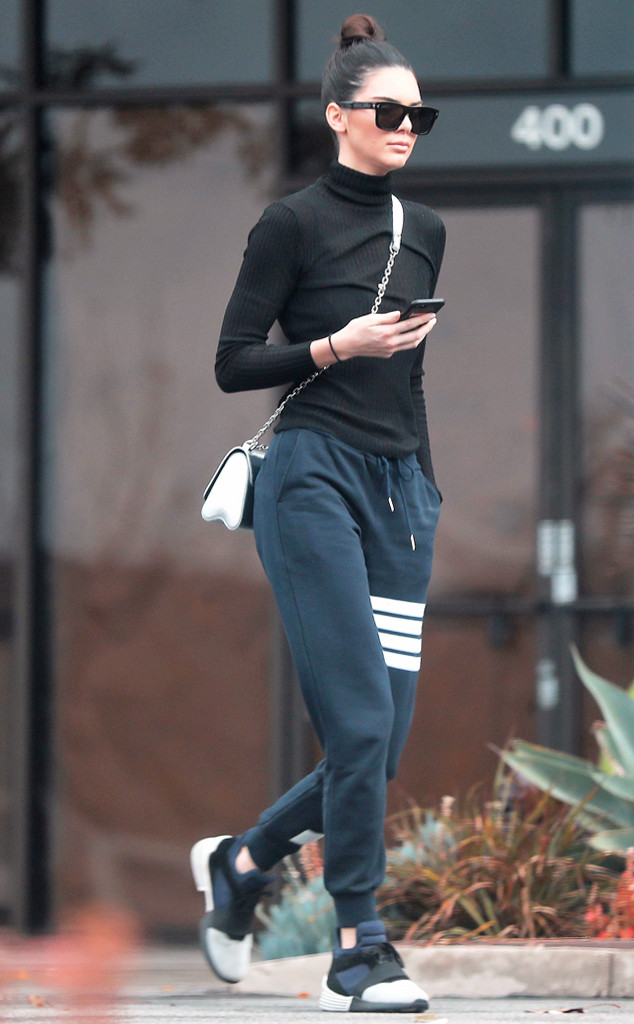 Kendall Jenner sports a cameltoe through her white jeans while out